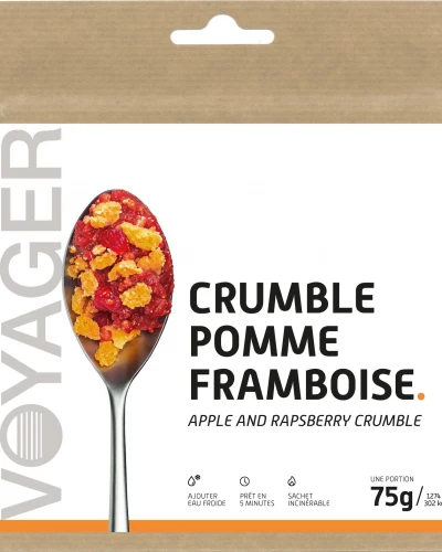 Crumble pommes framboises